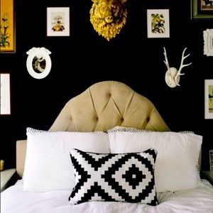 IKEA Lappljung Ruta Lumbar Pillow Cover (Black and White)